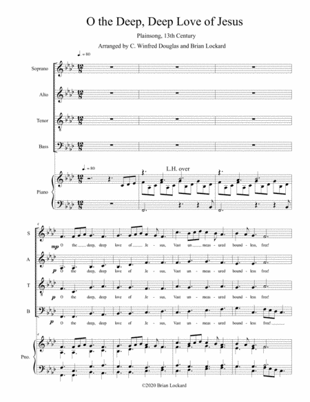 O the Deep, Deep Love of Jesus Voice and Piano (arr. Brian Lockard)