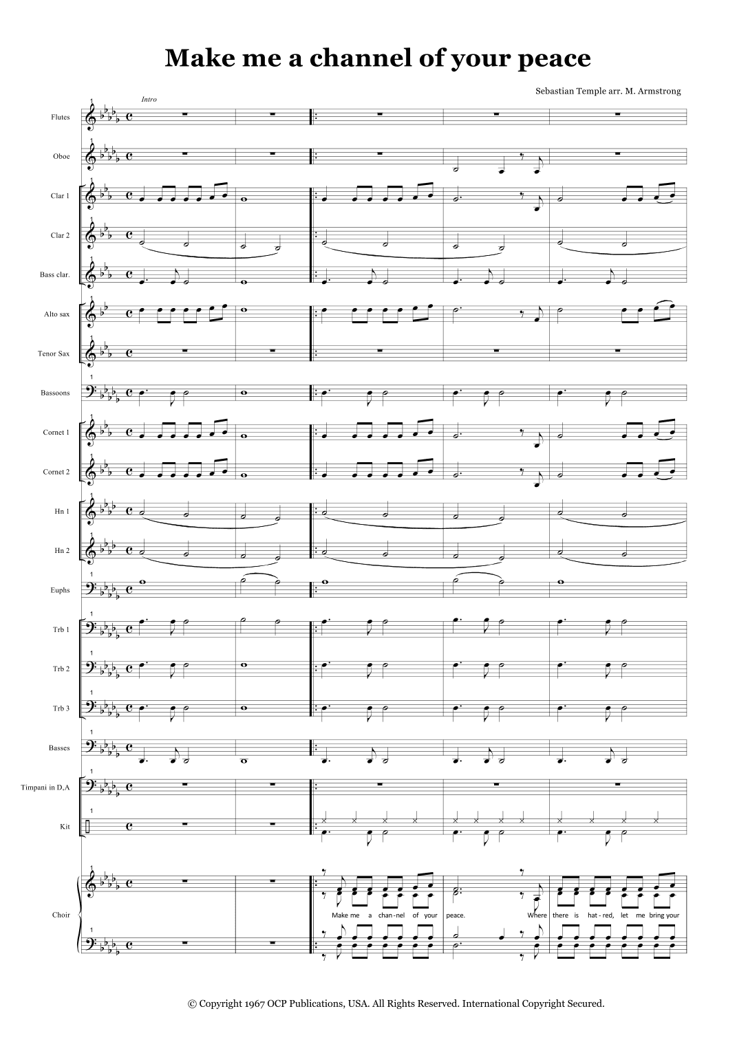 Make Me A Channel Of Your Peace (prayer Of St. Francis) (arr. Mark Armstrong)