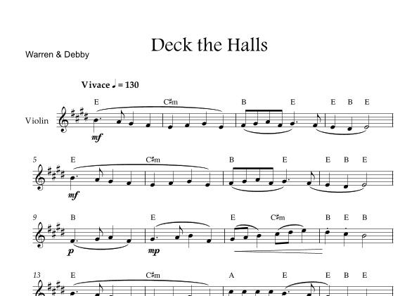 Deck the Halls (arr. Warren & Debby)