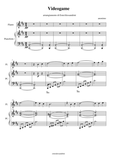Videogame per flute and piano (arr. Ester Alessandrini)