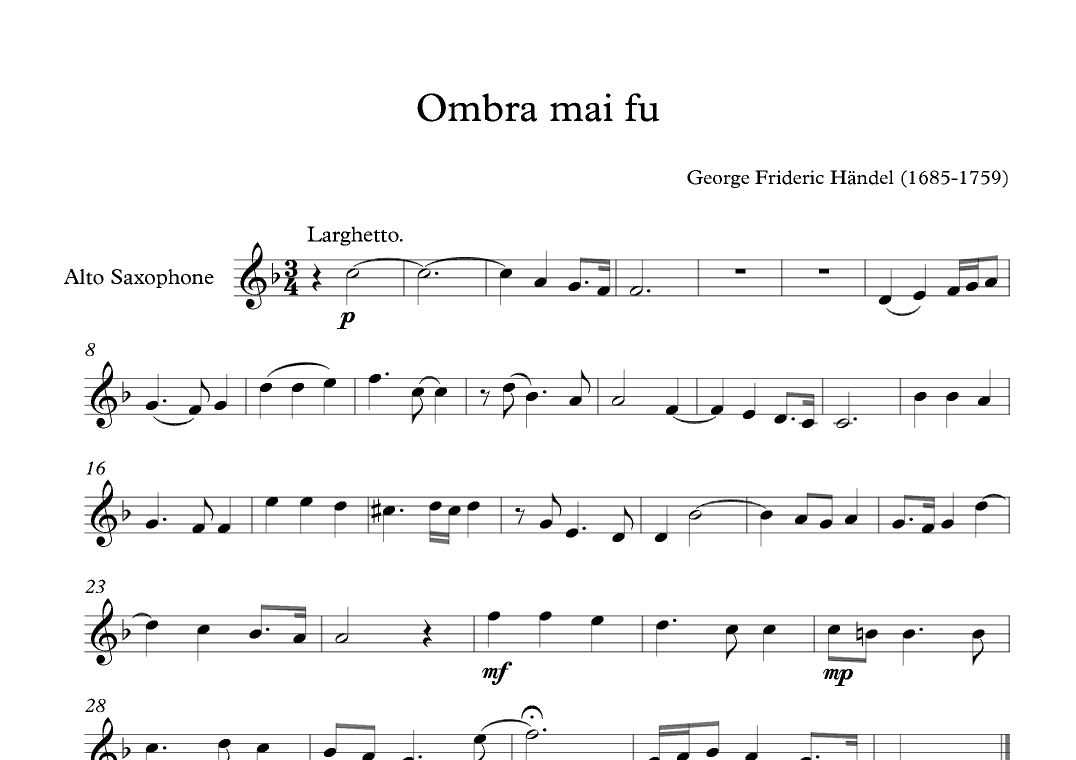 Ombra Mai Fu (arr. Jhavilah)