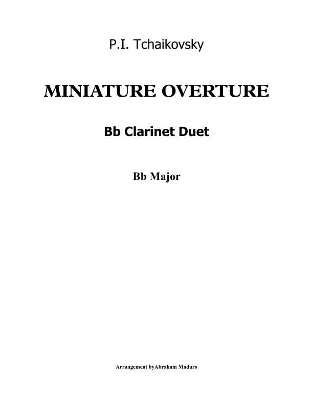 Miniature Overture from The Nutcracker Suite (arr. Abraham Maduro)