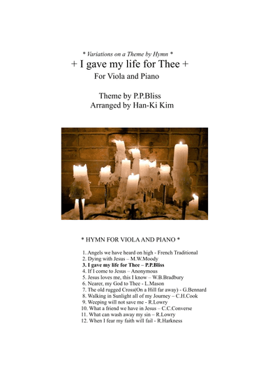 I gave my life for Thee (For Viola and Piano) (arr. Han-Ki Kim)