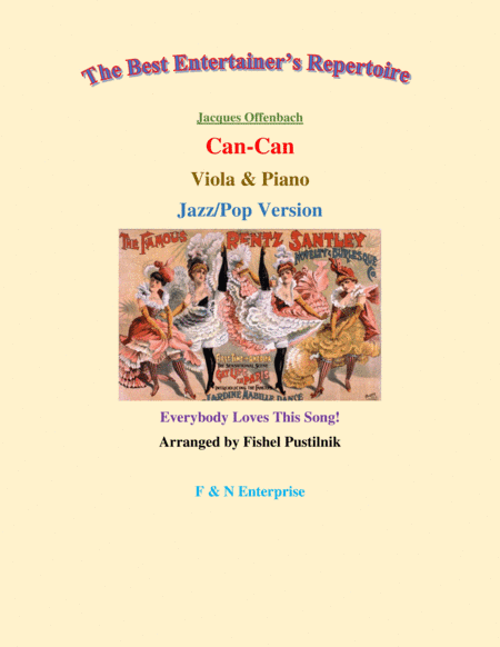 "Can-Can" (Jazz/Pop Version) for Viola and Piano-Video (arr. Fishel Pustilnik)