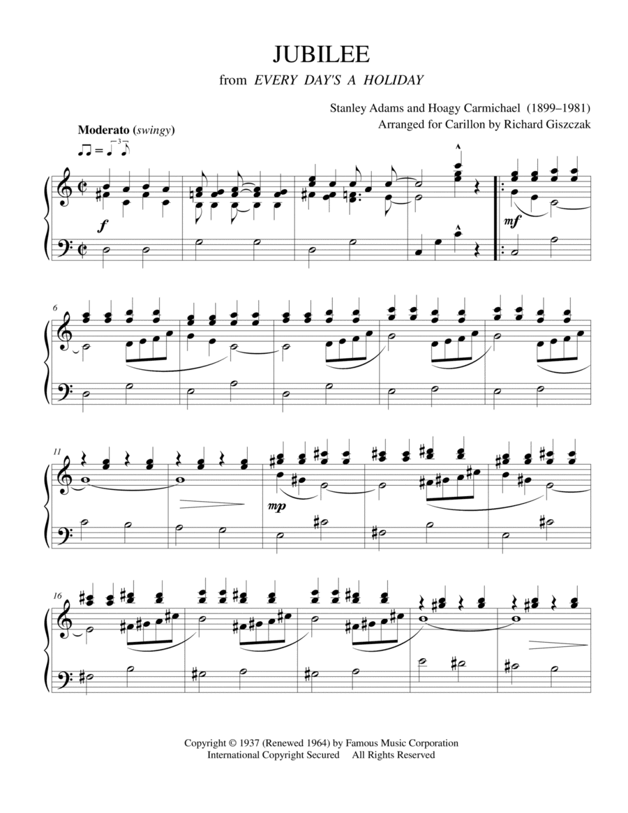 Jubilee (arr. Richard Giszczak)