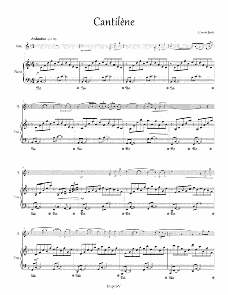 Cantilène - pour flûte et piano