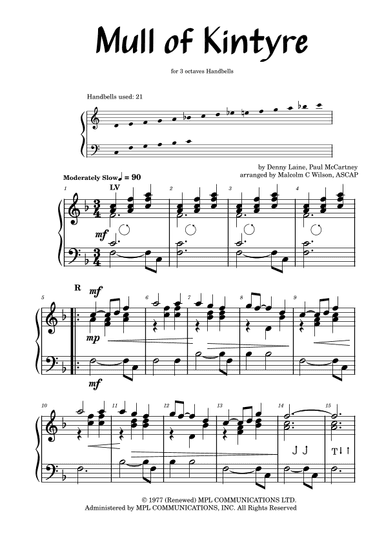 Mull Of Kintyre (arr. Malcolm C Wilson)