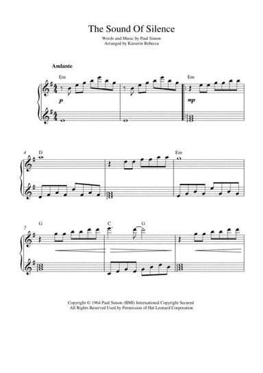 The Sound Of Silence (arr. Kaiserin Rebecca)