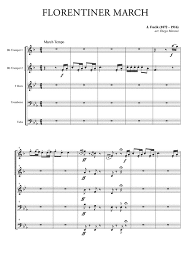 Florentiner March for Brass Quintet (arr. Diego Marani)