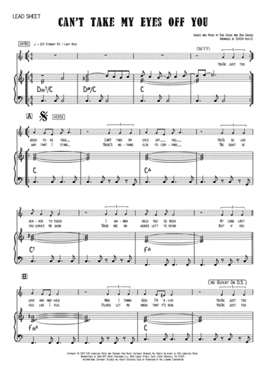 Can't Take My Eyes Off Of You (arr. DIXON mus-IC)