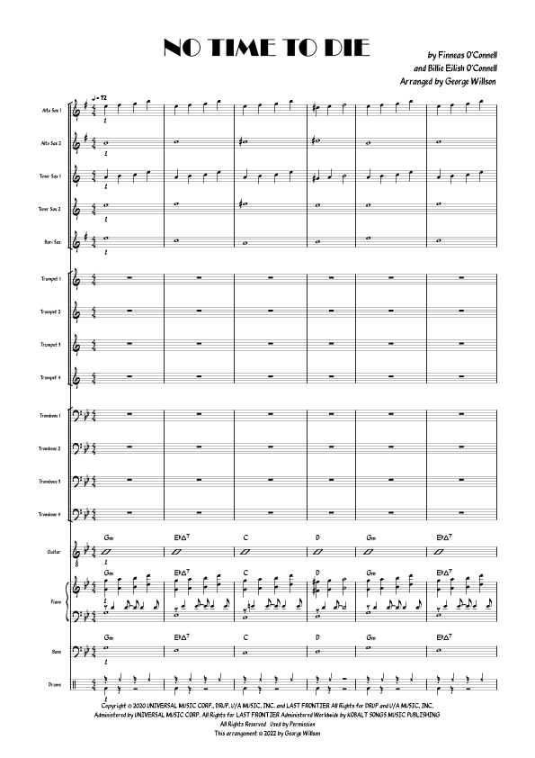 No Time To Die (arr. George Willson)