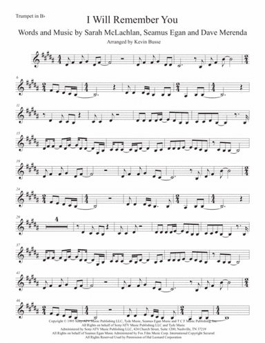 I Will Remember You (arr. Kevin Busse)