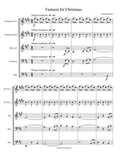 Fantasia for Christmas (brass quintet) (arr. Curtis Hanson)