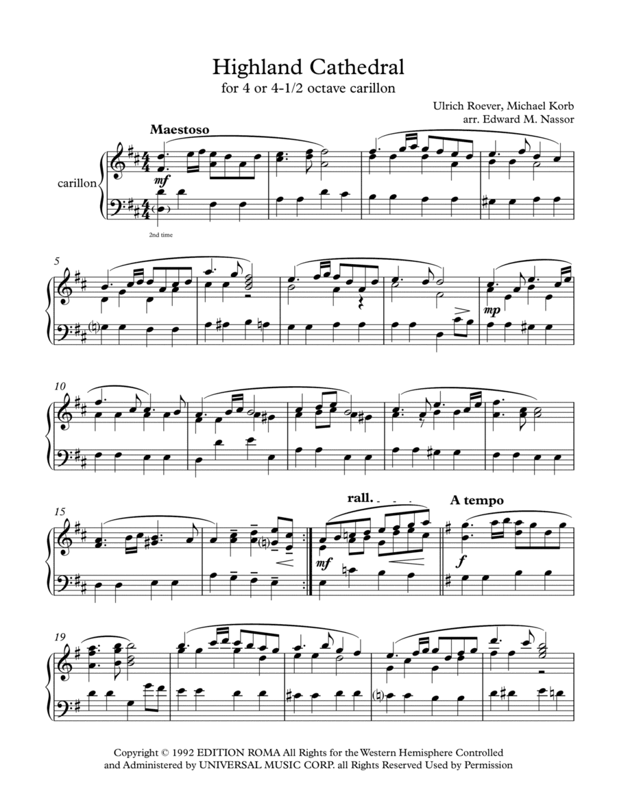 Highland Cathedral (arr. Edward M. Nassor)