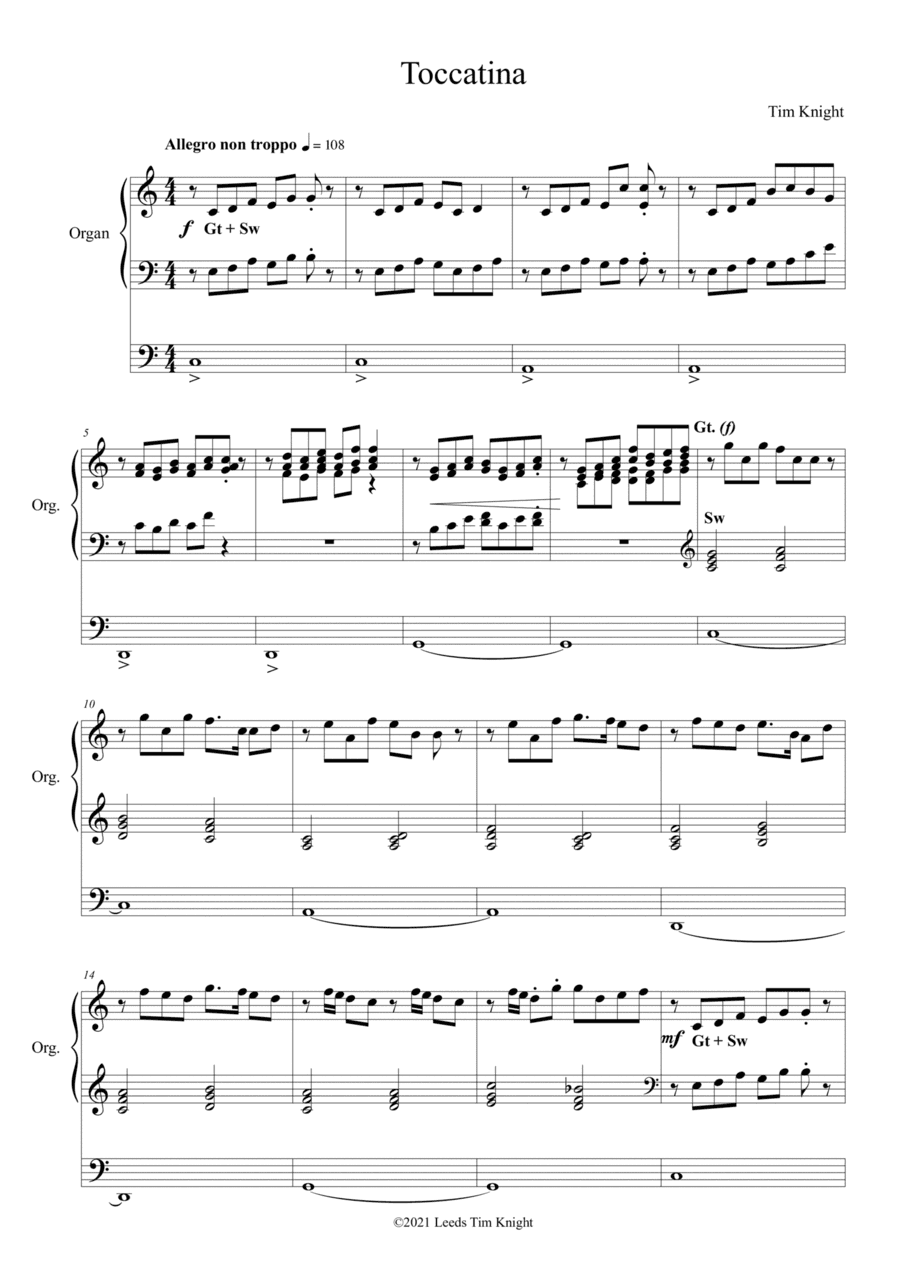 Toccatina for Organ