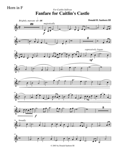 Fanfare for Caitlin's Castle-Horn in F