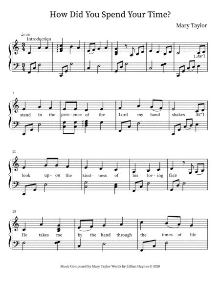 How Did You Spend Your Time?