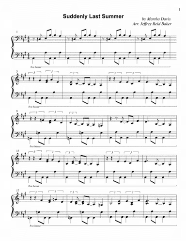 Suddenly Last Summer (arr. Jeffrey Reid Baker)