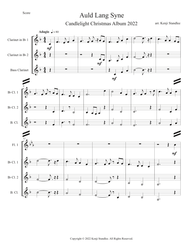 Auld Lang Syne (arr. Kenji Standlee)