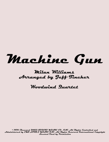 Machine Gun (arr. Jeff Tincher)