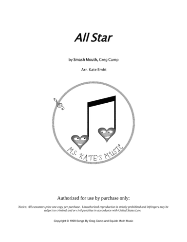 All Star (arr. Kate Emht)