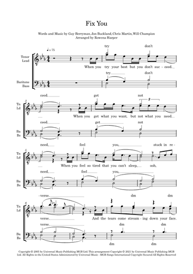 Fix You (arr. Rowena Harper)