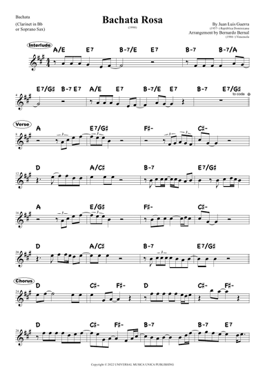 Bachata Rosa (arr. Bernardo Bernal Hidalgo)