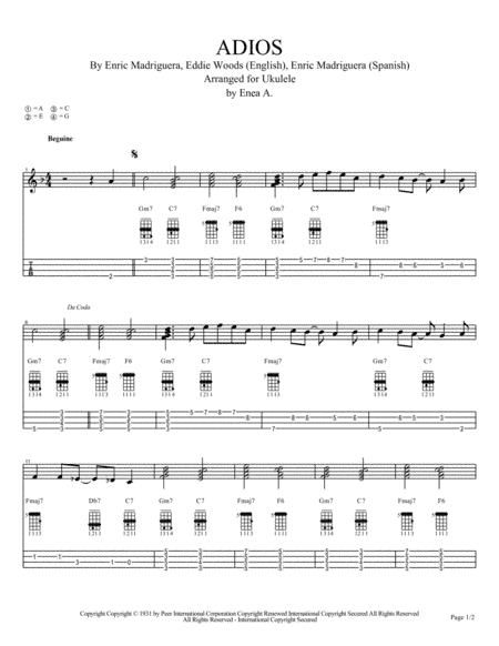 Adios (arr. Enea A.)