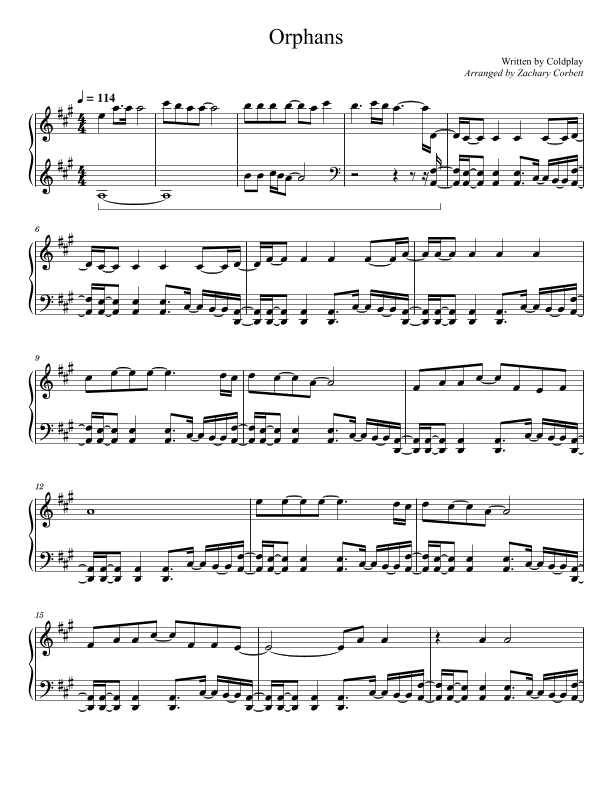 Orphans (arr. Zachary Corbett)