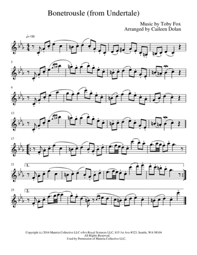 Bonetrousle (from Undertale) (arr. Caileen Dolan)