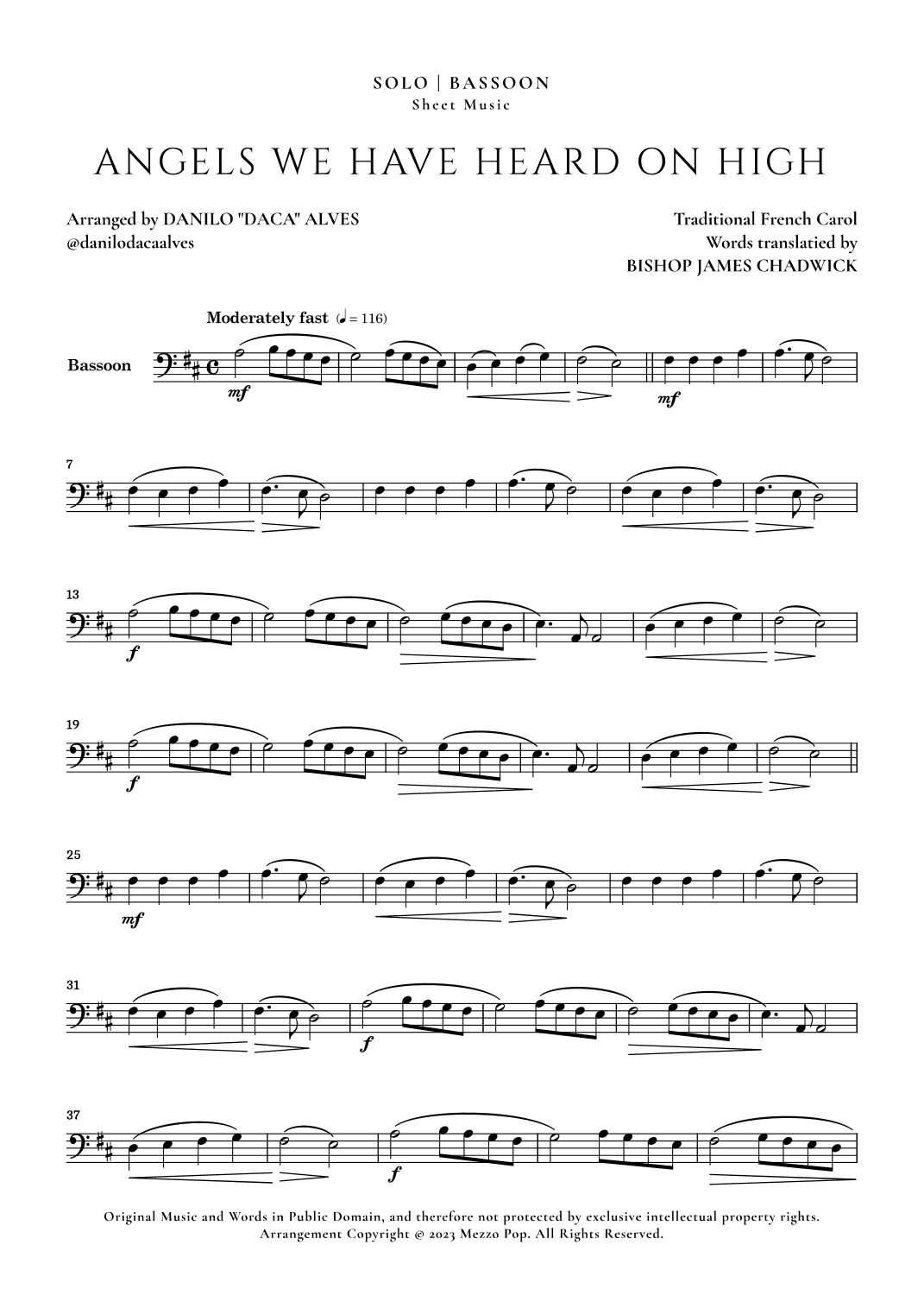 Angels We Have Heard On High (arr. Danilo "Daca" Alves)