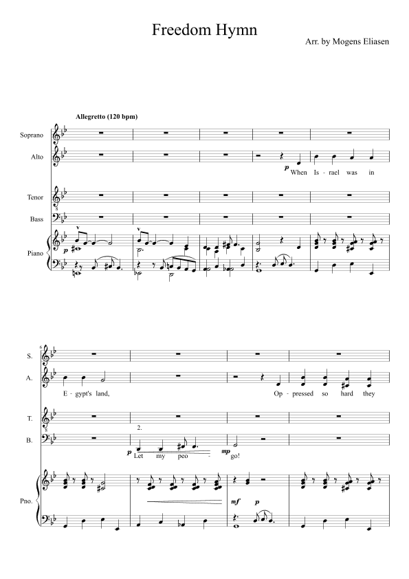Freedom Hymn / Moses (arr. Mogens Eliasen)