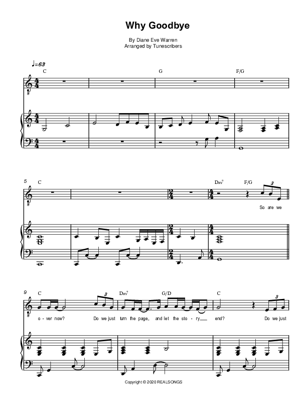 Why Goodbye (arr. Tunescribers)