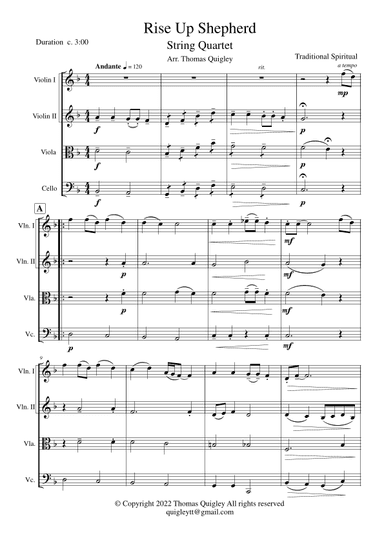 Rise Up Shepherd (arr. Thomas Quigley)