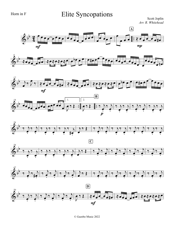 Elite Syncopations (arr. Robert Whitehead)