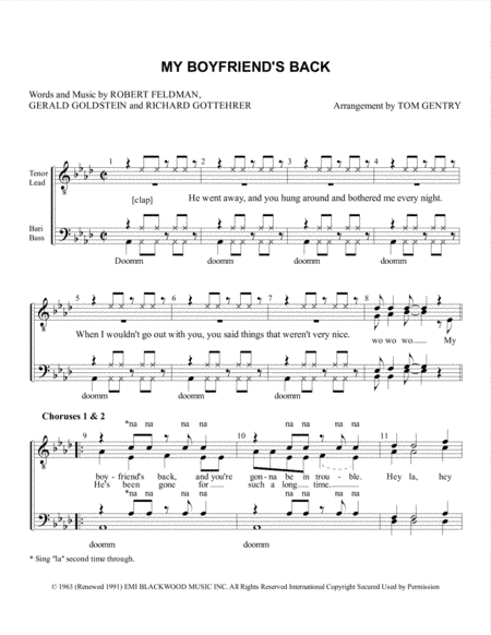 My Boyfriend's Back (arr. Tom Gentry)