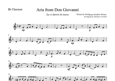Aria from Don Giovanni (arr. Zachary Corbett)