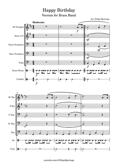 Happy Birthday Song (arr. Felipe Queiroga)