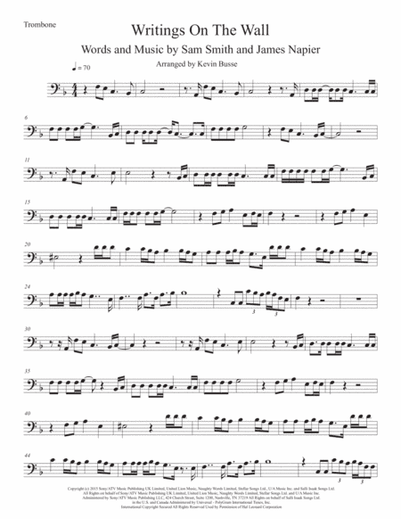 Writing's On The Wall from the film SPECTRE (arr. Kevin Busse)