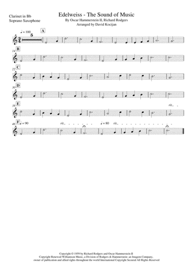 Edelweiss (arr. David Kocijan)