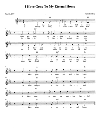 I Have Gone to My Eternal Home