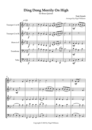 Ding Dong Merrily On High (arr. Nigel Williams)
