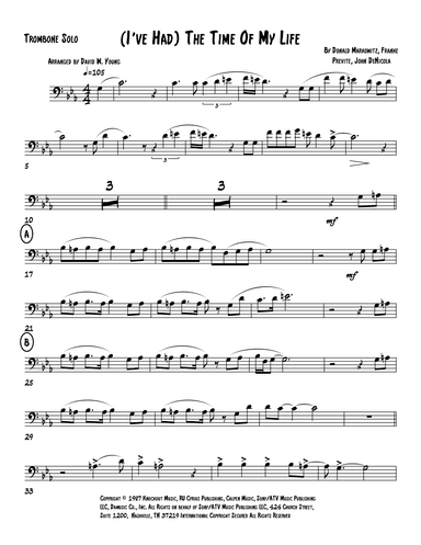 (i've Had) The Time Of My Life (arr. David W. Young)