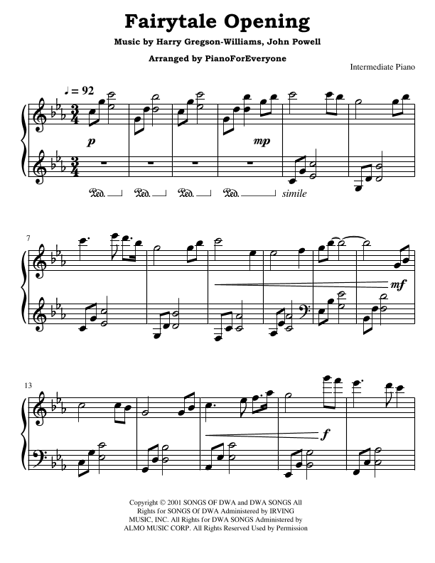 Fairytale Opening (arr. PianoForEveryone)