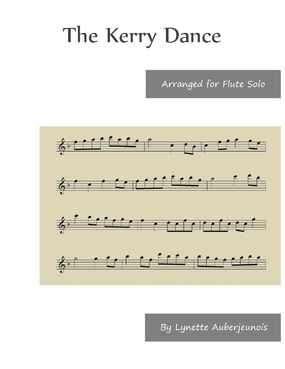 The Kerry Dance - Flute Solo (arr. Lynette Auberjeunois)