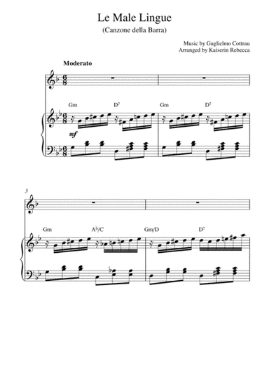 Le Male Lingue (Canzone della Barra) (arr. Kaiserin Rebecca)