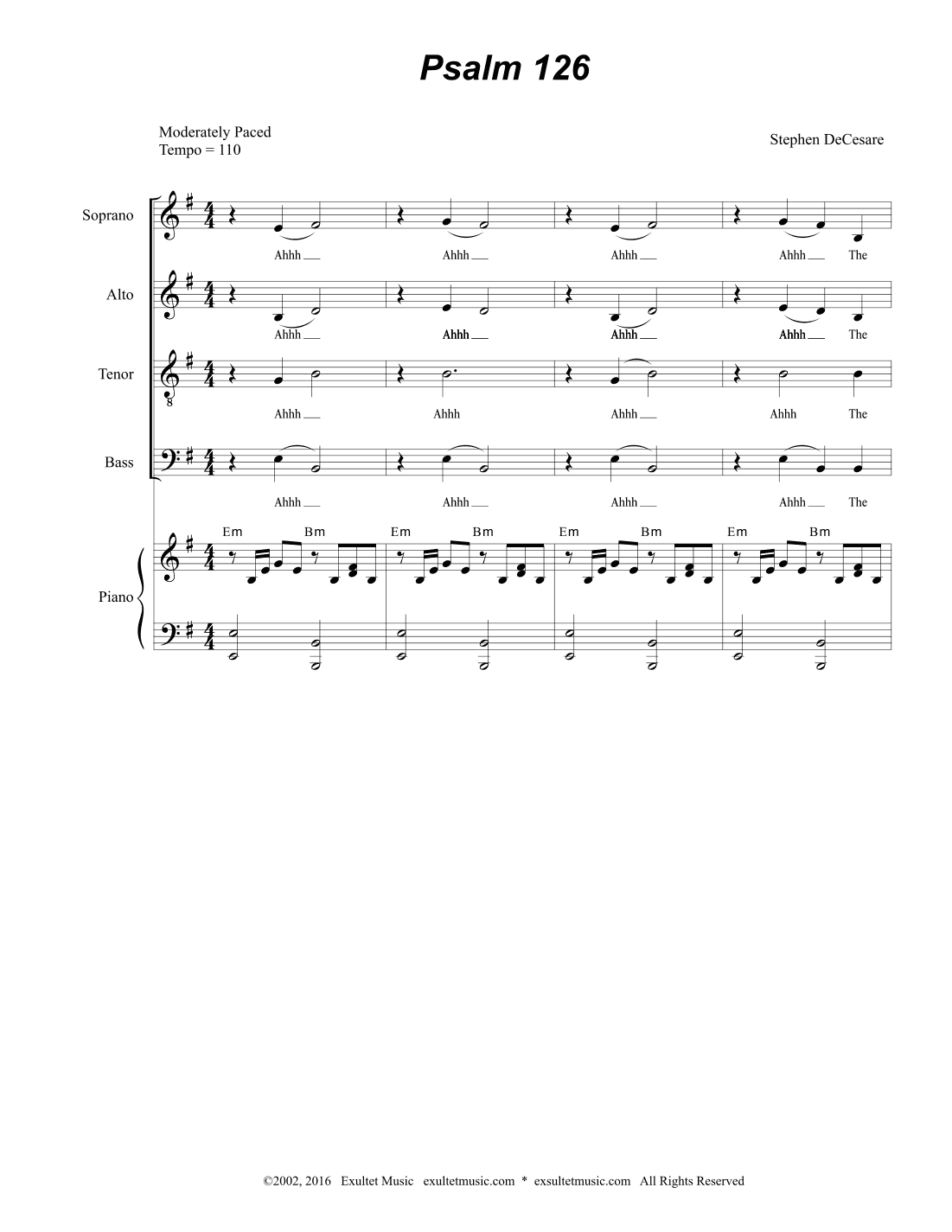 Psalm 126 (Vocal solo with SATB)