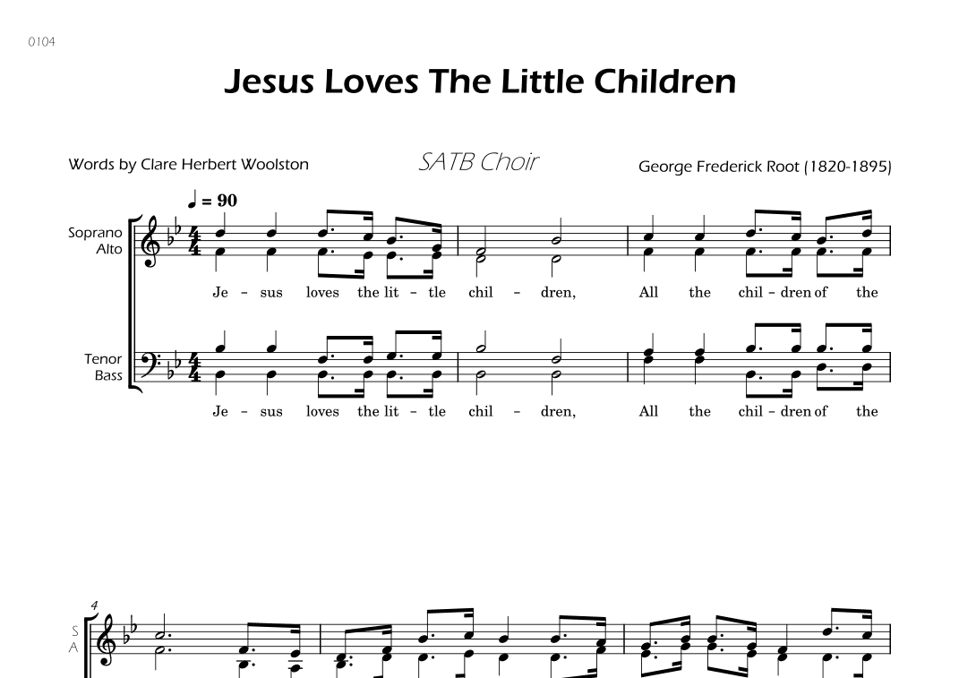 Jesus Loves The Little Children - SATB Choir (arr. César Madeira)