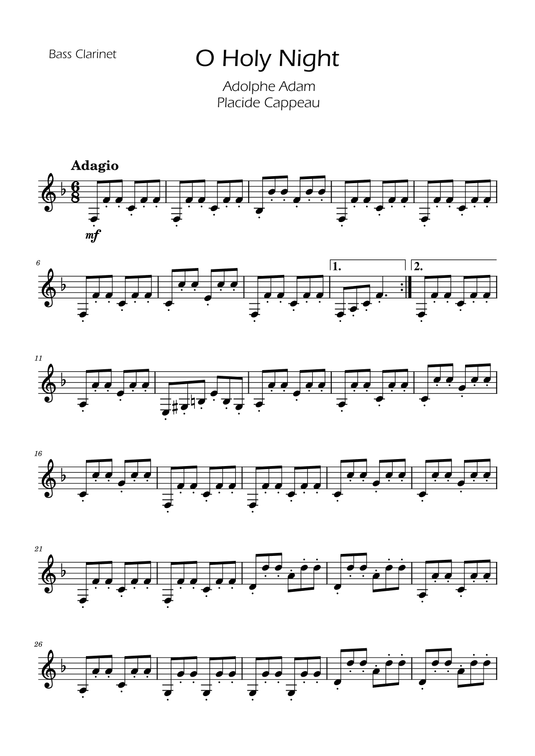 O Holy Night - Clarinet Trio (arr. Ygor Nunes)
