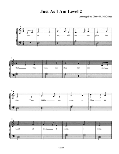 Just As I Am (traditional) (arr. Diane M. McGahee)
